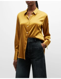 The Standard Silk Button-Front Shirt