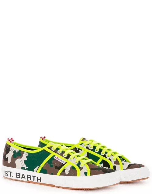 MC2 Saint Barth Man Superga® Sneakers With Camouflage Print Superga® Special Edition