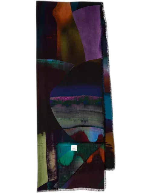 Men's Abstract-Print Scarf