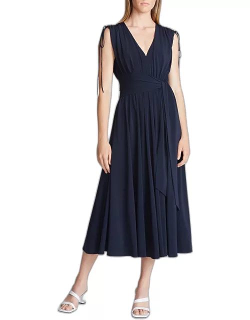 Cobey Ruched Midi Dres