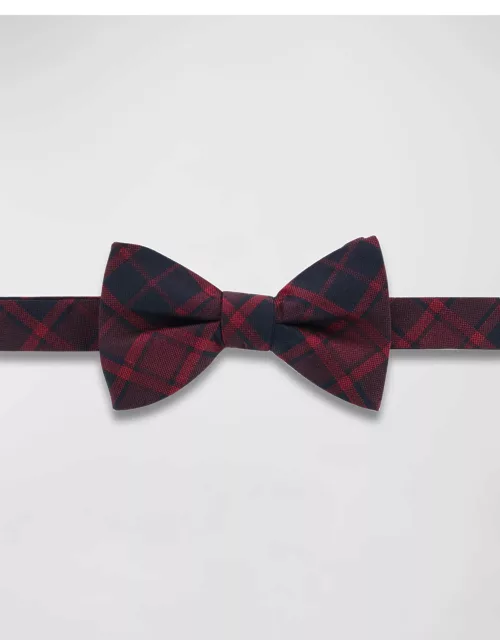 Men's Adjustable Pre-Tied Plaid Bow Tie