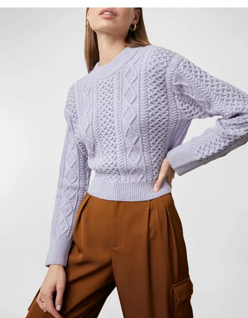 Amy Cropped Cable-Knit Sweater