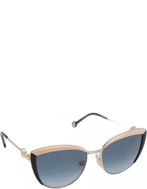 Monogram Stainless Steel & Acetate Cat-Eye Sunglasse