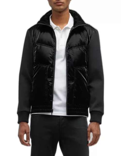 Men's Mixed-Media Quilted Jacket