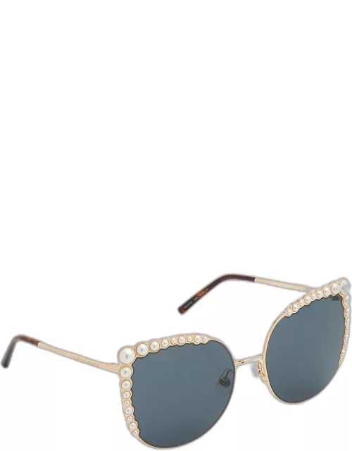 Pearly Stainless Steel Butterfly Sunglasse