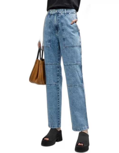 Clove High Rise Relaxed Straight Jean
