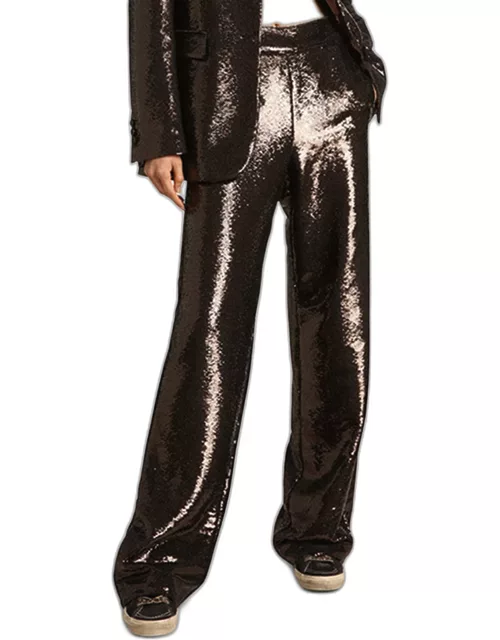 Journey Allover Sequin Flare Pant