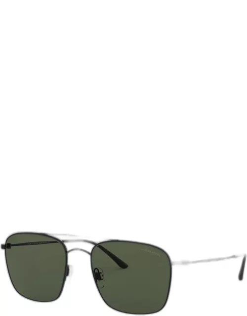 Logo Metal & Plastic Aviator Sunglasse