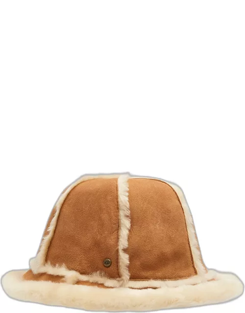 Sheepskin & Shearling Paneled Bucket Hat