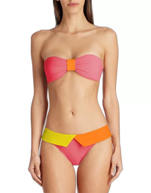 Capri Colorblock Bandeau Bikini Top