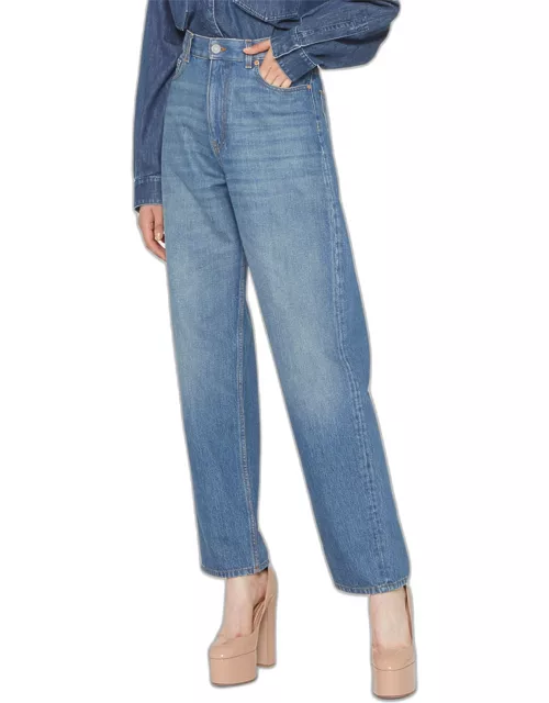 High-Rise Wide-Leg Denim Jean