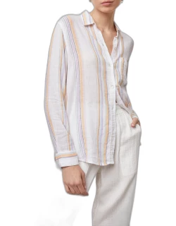 Charli Multi-Striped Button-Front Shirt