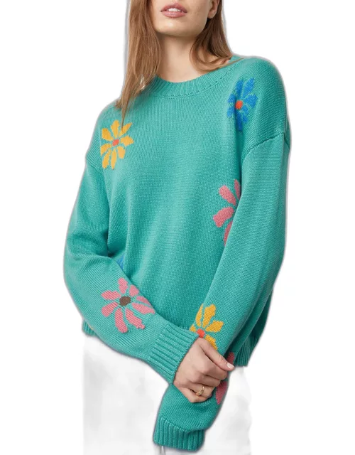 Multi Flowers Zoey Sweater