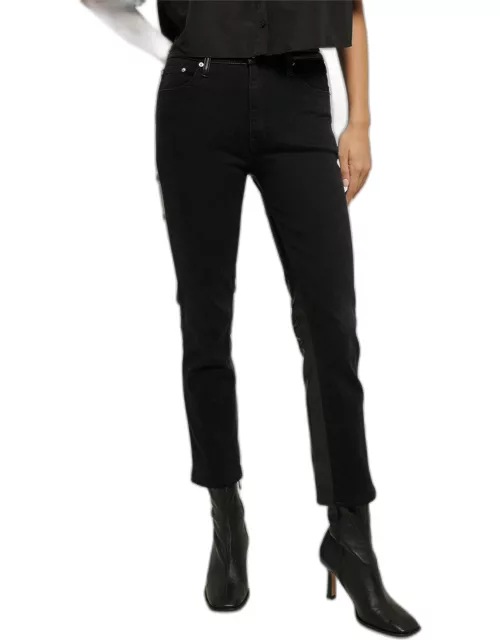 Kate Combo High-Rise Straight Ankle Jean