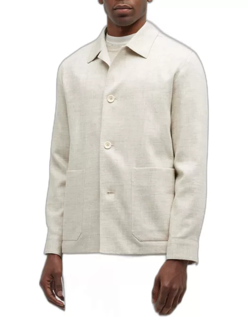 Men's Linen-Blend Chore Jacket