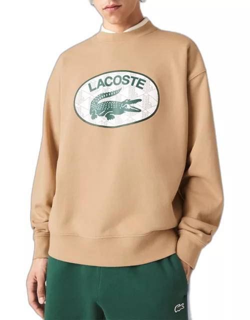 Men's Crocodile Logo Crewneck Sweatshirt
