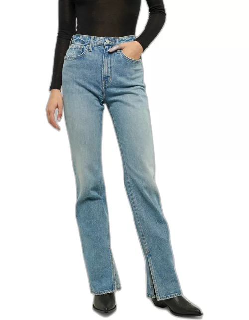 Frankie Ultra High Rise Straight Split Jean