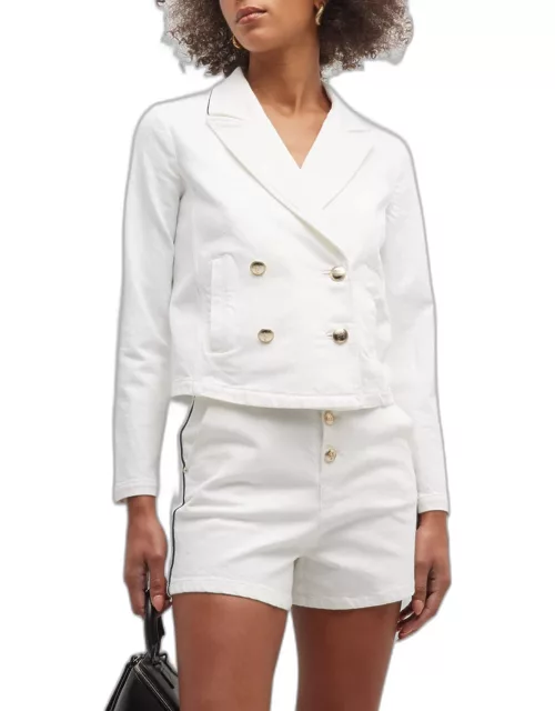 Double-Breasted Cropped Sailor Jacket