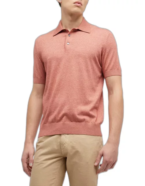 Men's Cotton-Cashmere Polo Shirt