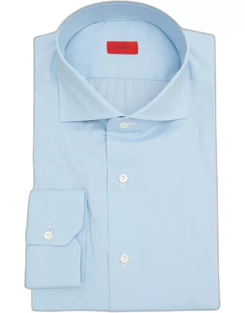 Men's Solid Long-Sleeve Cotton Dress Shirt