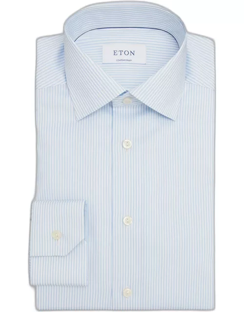Men's Contemporary Fit Cotton Stripe Dress Shirt