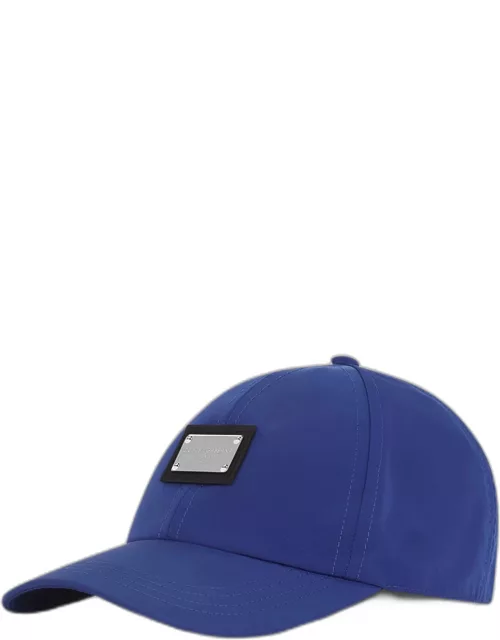 Men's Logo Plaqué Nylon Baseball Cap