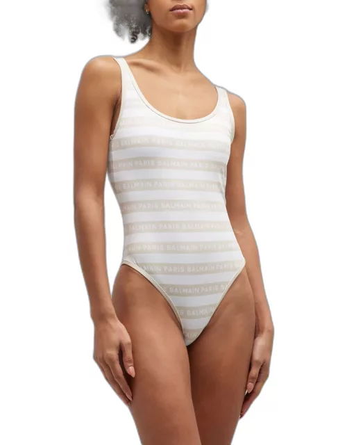 Iconic Stripes Olimpionic One-Piece Swimsuit