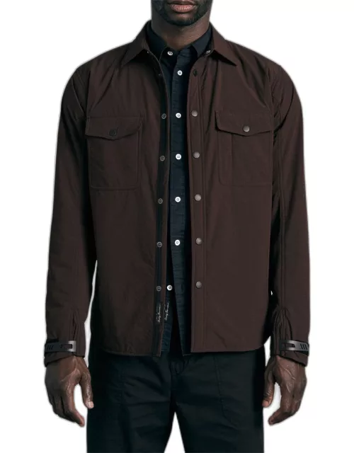 Men's Filled Nylon Engineered Shirt Jacket