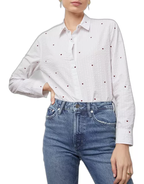 Taylor Hearts Button-Front Shirt