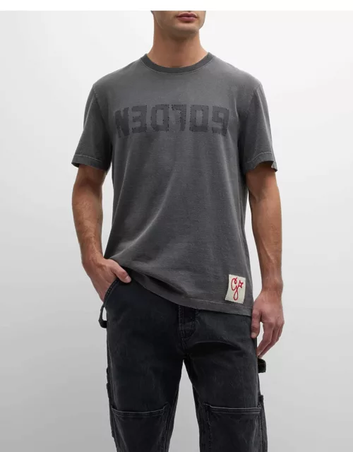 Men's Reverse Logo Distressed T-Shirt