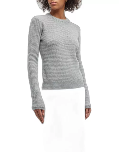 Braided Jewel Cashmere-Blend Pullover