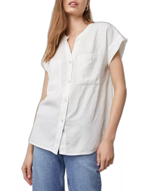 Mel Patch-Pocket Button-Front Shirt
