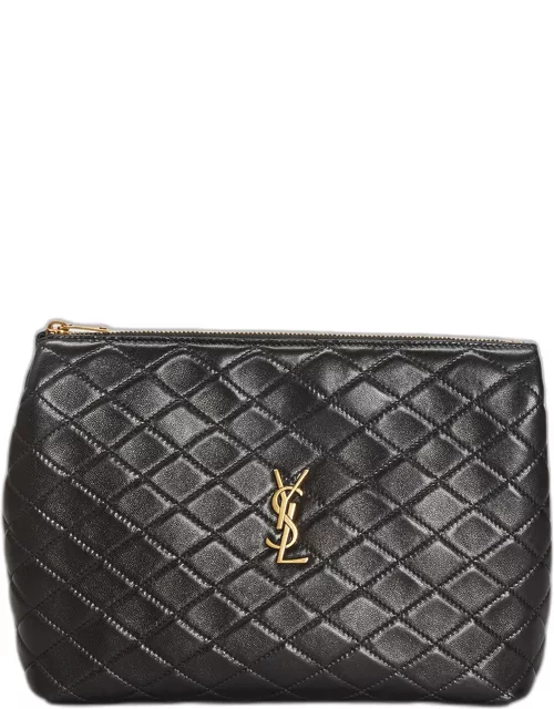 YSL Quilted Leather Cosmetic Bag