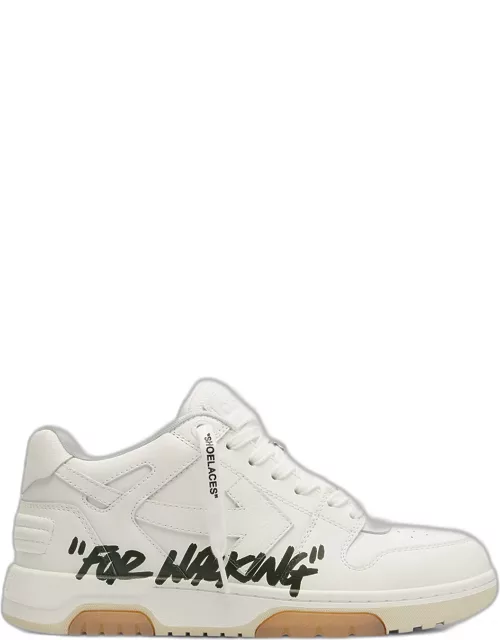 Out Of Office Script Leather Sneaker