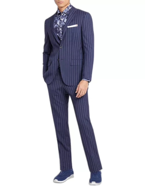 Men's Pinstripe Wool Suit