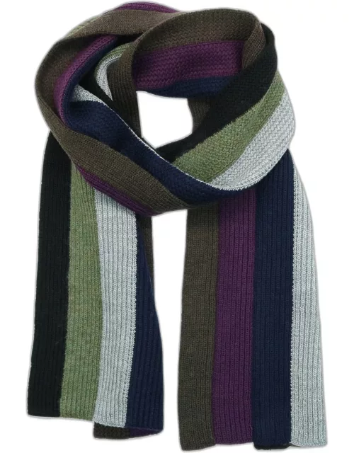 Men's Stripe Knit Scarf