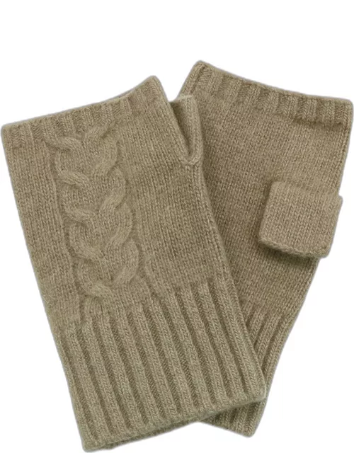 Men's Cable-Knit Fingerless Glove
