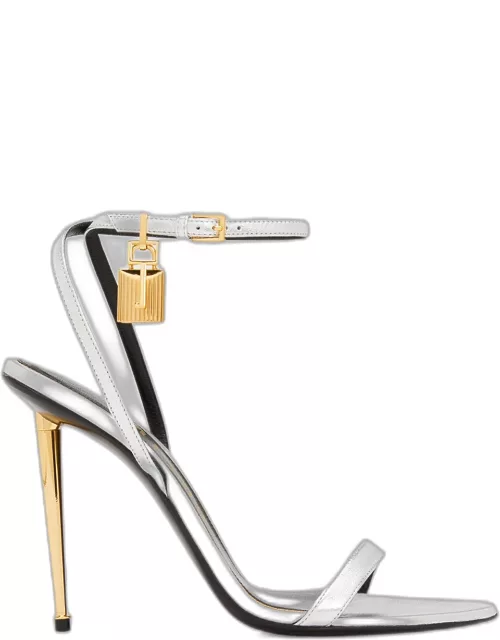 Lock Metallic Stiletto Sandal