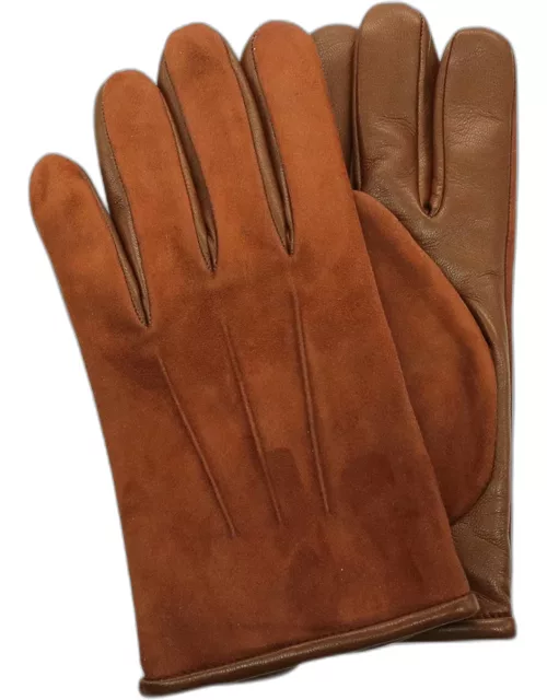 Men's Suede & Smooth Leather Glove