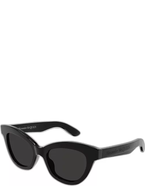 Acetate Cat-Eye Sunglasses w/ Logo Detai
