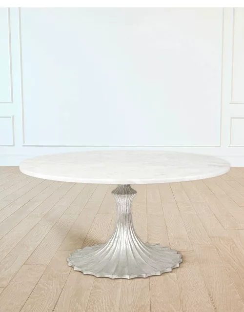 60" Marble Top Dining Table