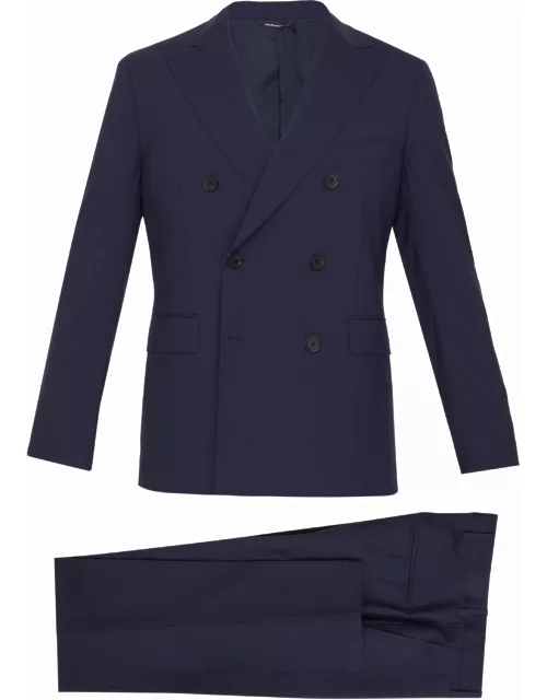Blue wool two-piece suit