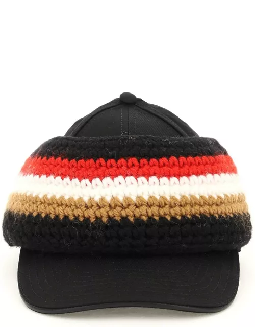 BURBERRY baseball cap with knit headband