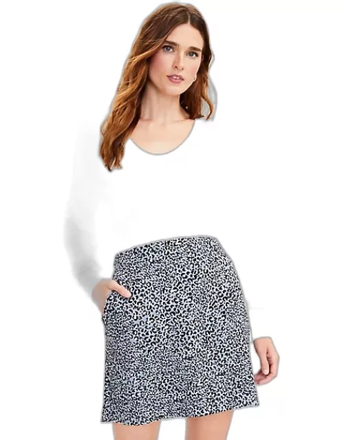 Loft Leopard Print Pocket Shift Skirt
