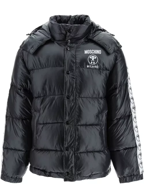 MOSCHINO DOUBLE QUESTION MARK HOODED PUFFER JACKET