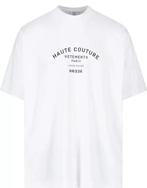 Vetements 'Haute Couture' T-Shirt