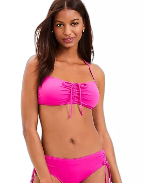Loft LOFT Beach Shirred Bandeau Bikini Top