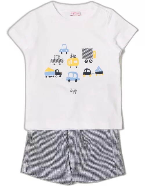Il Gufo t-shirt + shorts set in cotton with graphic print