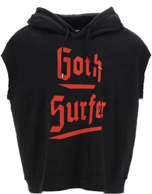 DSQUARED2 'D2 GOTH SURFER' SLEEVELESS HOODIE
