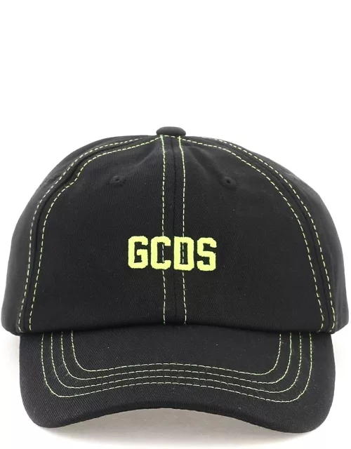 GCDS BASEBALL CAP WITH FLUO LOGO